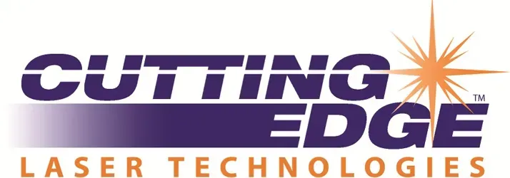 Cutting Edge Laser Technologies logo with bold typography and a starburst graphic element.